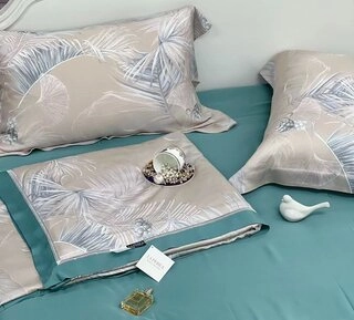 Комплект постельного белья Apollo Bedding Sweet Home Tencel Light Green 2 СП бирюзовый 