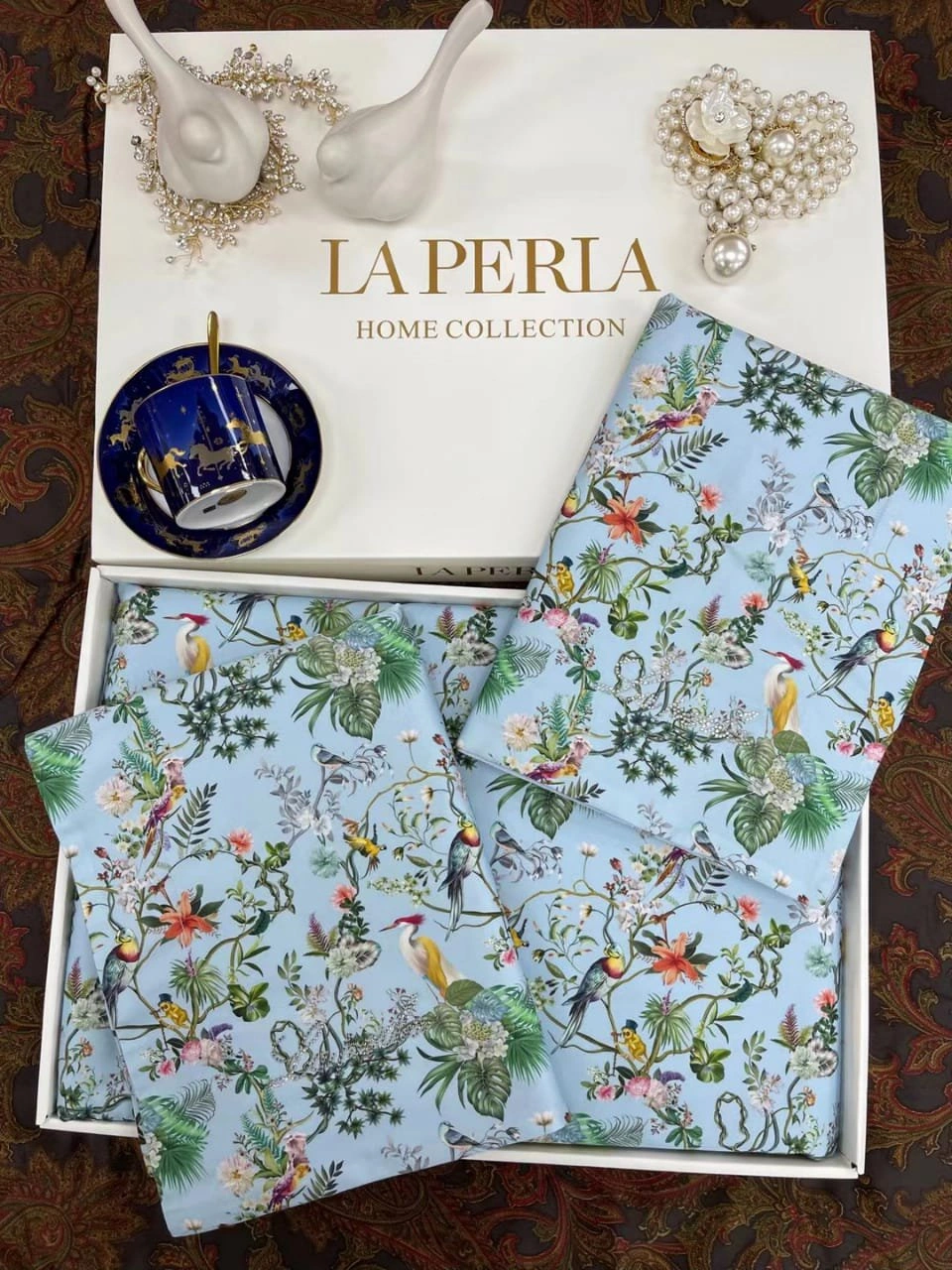 Комплект постельного белья La Perla Bird Blue 