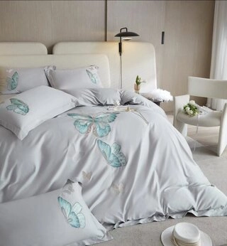 Комплект постельного белья Apollo Bedding Grey Butterfly 1032ABxxButG 