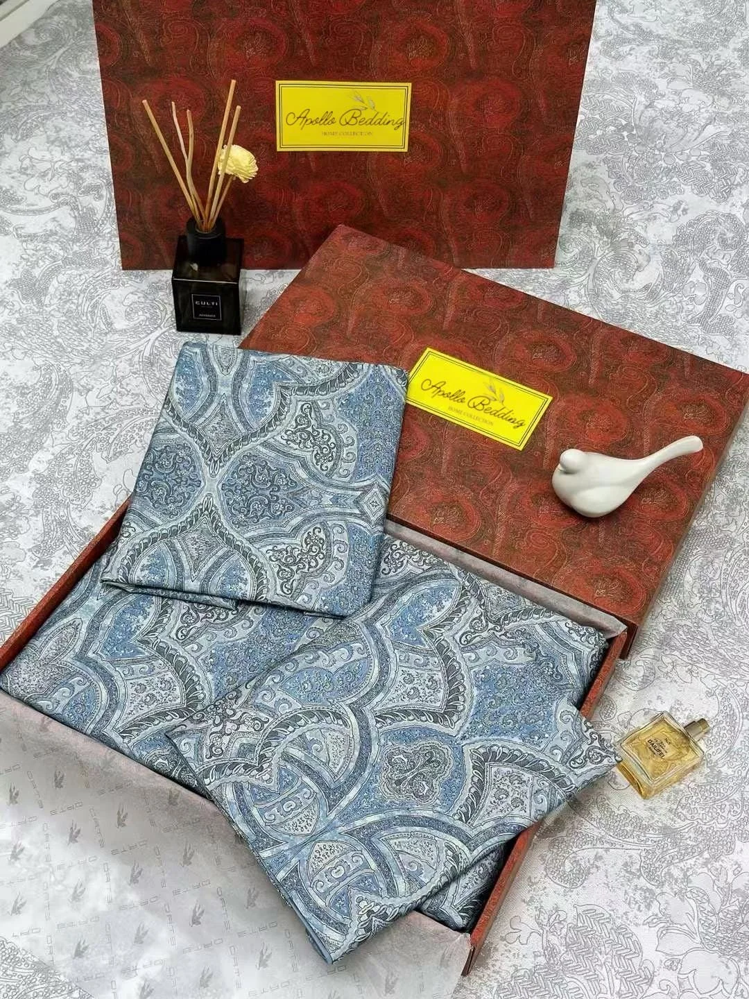 Комплект постельного белья Apollo Bedding Etro Blue полуторный 