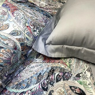 Комплект постельного белья Apollo Bedding Sweet Home Textile Grey-Blue семейный 