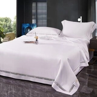 Комплект постельного белья Apollo Bedding Sweet Home Textile Tencel White семейный 