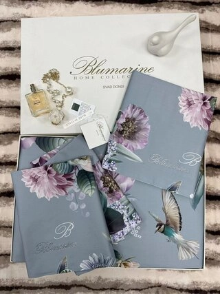 Комплект постельного белья Apollo Bedding Sweet Home Textile Beddings Flowers 1,5 СП голубой 