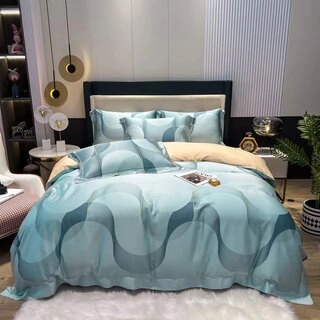 Комплект постельного белья Apollo Bedding Tencel blue Wave 