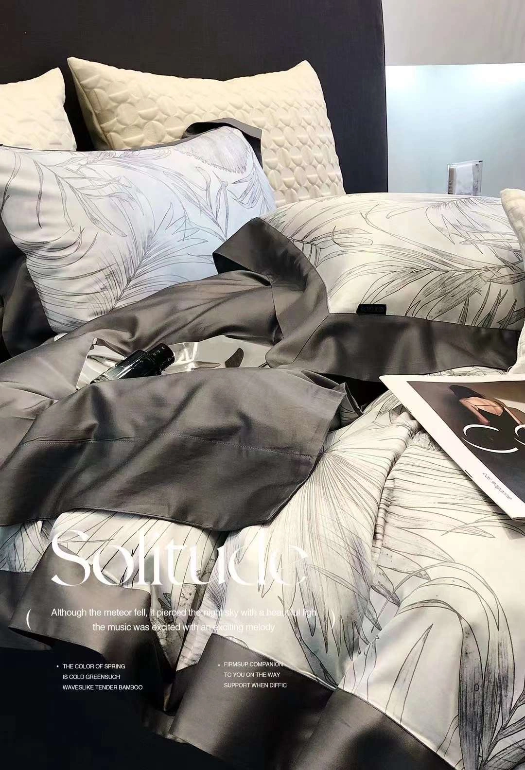 Комплект постельного белья Apollo Bedding Miashi Tencel Grey двуспальный 