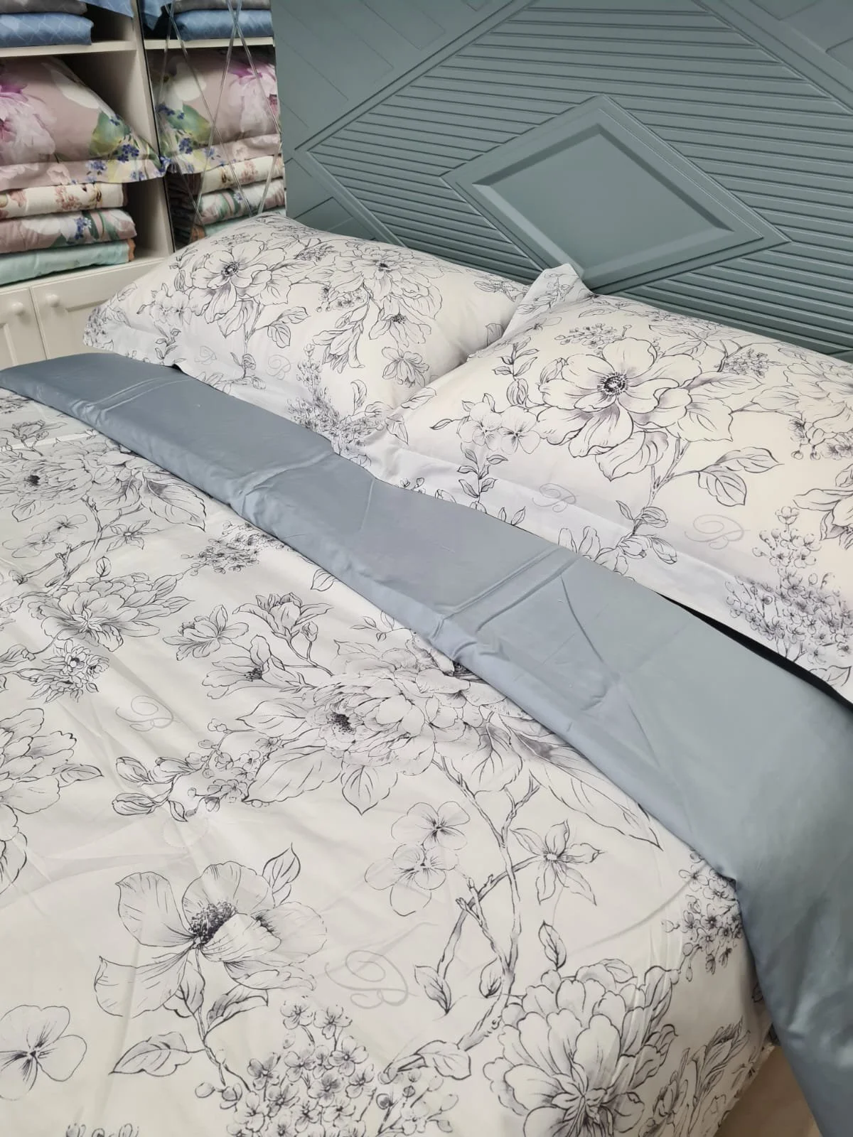 Комплект постельного белья Blumarine Sweet Home White Blue 