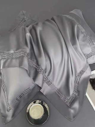 Комплект постельного белья Apollo Bedding HM Tencel Grey двуспальный 