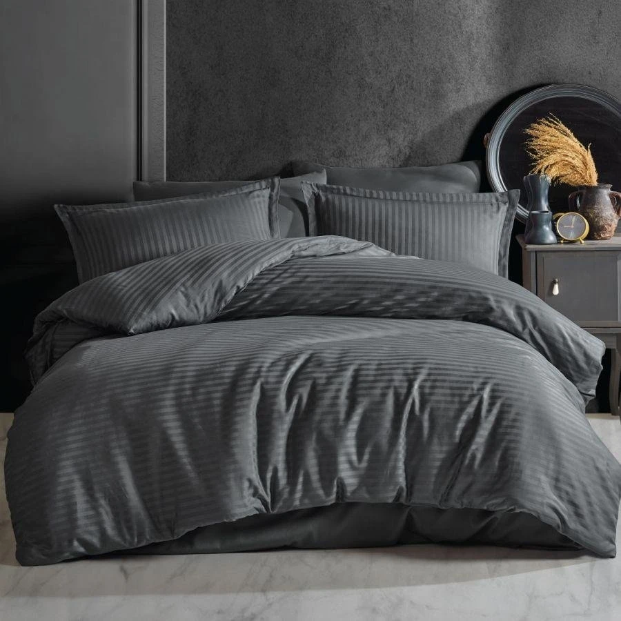 Комплект CLASY Smoked 2-спальный хлопок, страйп-сатин, 4 наволочки: 50x70 см, 70x70 см 