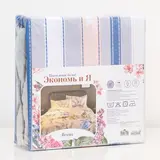Постельное бельё Экономь и Я евро «Весна» 200×220 см, 220×240 см, 50×70 ± 3 см - 2 шт, микрофайбер  - фото 2