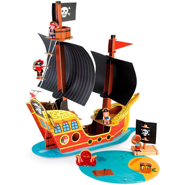 Игровой набор Janod Корабль пиратов 3D J08579 