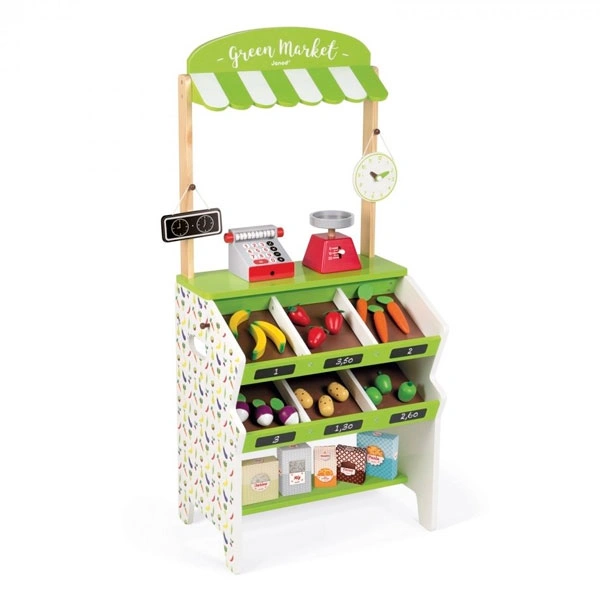 Игровой набор Janod J06574 Прилавок с овощами - фото 2