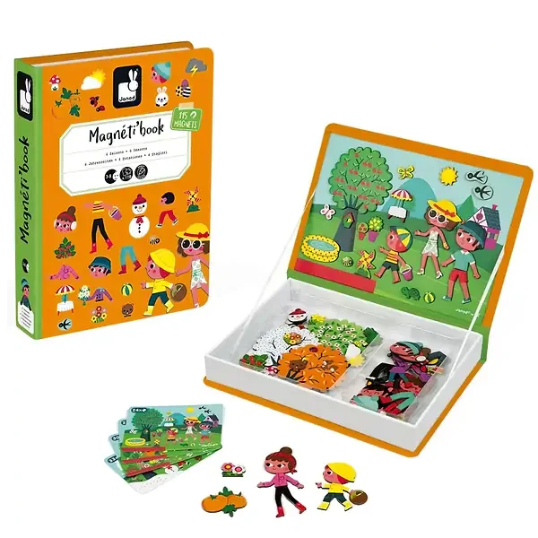 Janod ойын жинағы J02721 "4 маусым" магниттік кітабы - фото 4