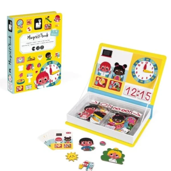 Игровой набор Janod J02724 Магнитная книга "Учимся называть время" - фото 3