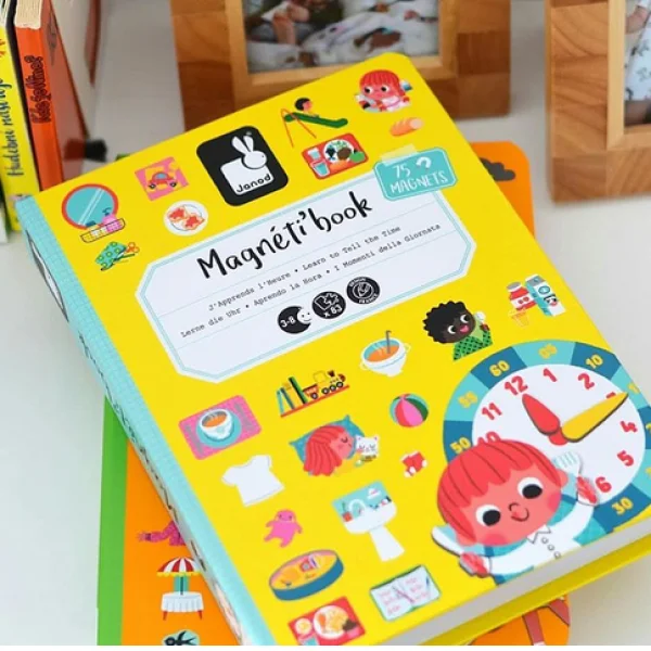 Игровой набор Janod J02724 Магнитная книга "Учимся называть время" - фото 4