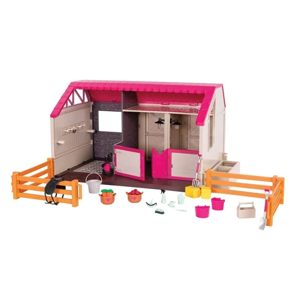 Игровой пластиковый набор Lori LO37053Z "Конюшня" - фото 2