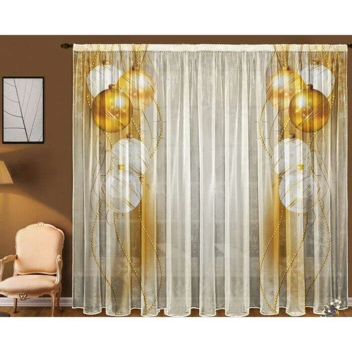 Тюль ТамиТекс Золотая нить