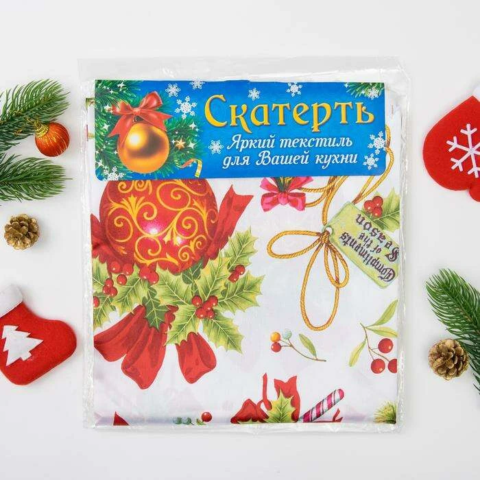 Скатерть Collorista Новогодние украшения 110*140 см (3122131) - фото 2
