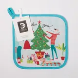 Прихватка "С Новым годом" 19х19см,100% х/л,ватин 250г/м2  - фото 4