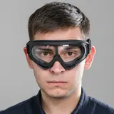 Очки, стекло прозрачное, черные  - фото 3