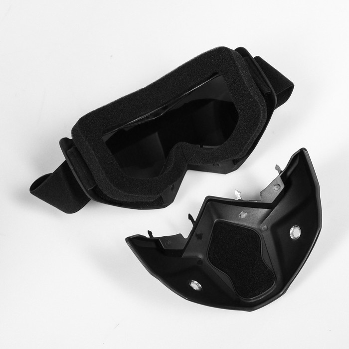 Очки-маска для езды на мототехнике Torso, разборные, стекло хамелеон, черные 