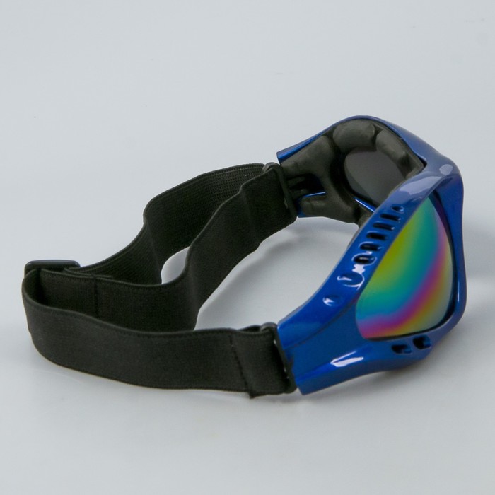 Очки спортивные солнцезащитные "Koestler" KO-5155, линзы радужные,оправа синяя 