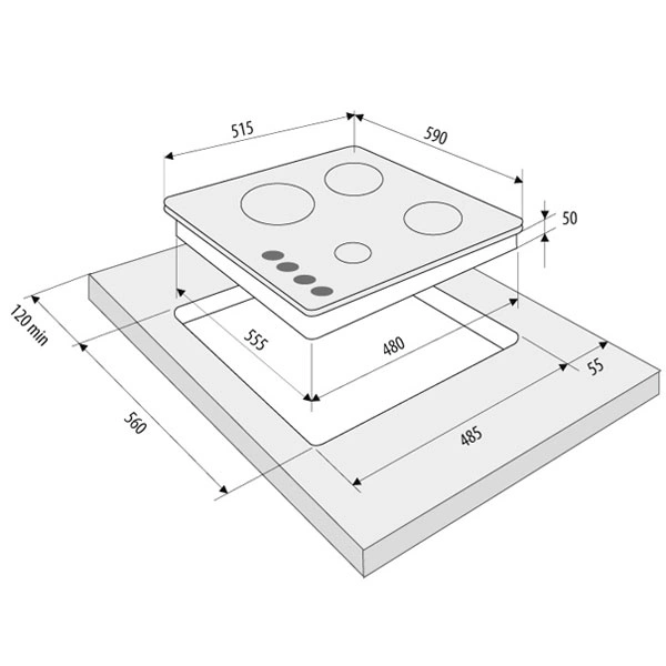 Газовая варочная поверхность Krona Calore 60 BL - фото 3