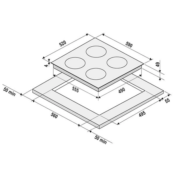 Электрическая варочная поверхность Krona Tempo 60 BL - фото 5
