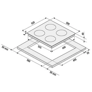 Электрическая варочная поверхность Krona Tempo 60 BL