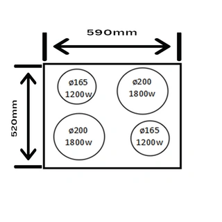 Электрическая варочная панель Hausler 60HLB4T2