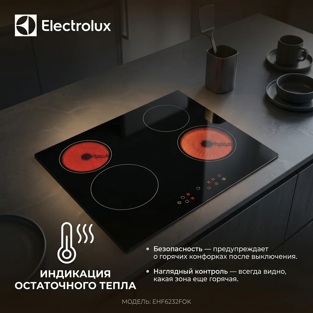Электрическая варочная поверхность Electrolux EHF6232FOK - фото 4