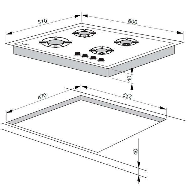 Газовая варочная поверхность Hansa BHGW63111035 - фото 2