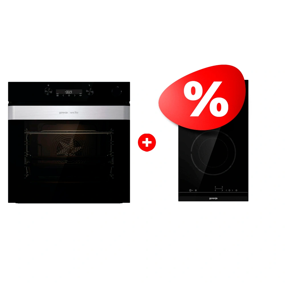 Комплект Электрическая варочная поверхность Gorenje ECT322BCSC + Встраиваемый духовой шкаф Gorenje BSA6737ORAB 