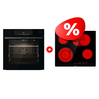 Комплект Электрическая варочная поверхность Gorenje ECT643BSC + Встраиваемый духовой шкаф Gorenje BSA6737E15BG 