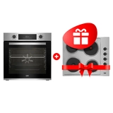 Жиынтық Beko электр пісіру беті HIGE 64100X + Встраиваемый духовой шкаф Beko BBIE12300XD 