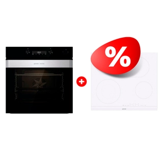 Комплект Электрическая варочная поверхность Gorenje ECT643WCSC + Встраиваемый духовой шкаф Gorenje BSA6737ORAB 