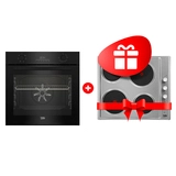 Комплект Электрическая варочная поверхность Beko HIZE 64101 X + Встраиваемый духовой шкаф Beko BBIE17300B 