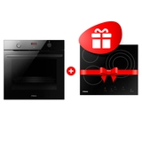 Жиынтық Hansa шыны керамикалық электр беті BHC66216 + Встраиваемый духовой шкаф Hansa BOES684633 