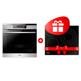 Комплект Стеклокерамическая варочная поверхность Hansa BHC66216 + Встраиваемый духовой шкаф Hansa BOEIS696677 