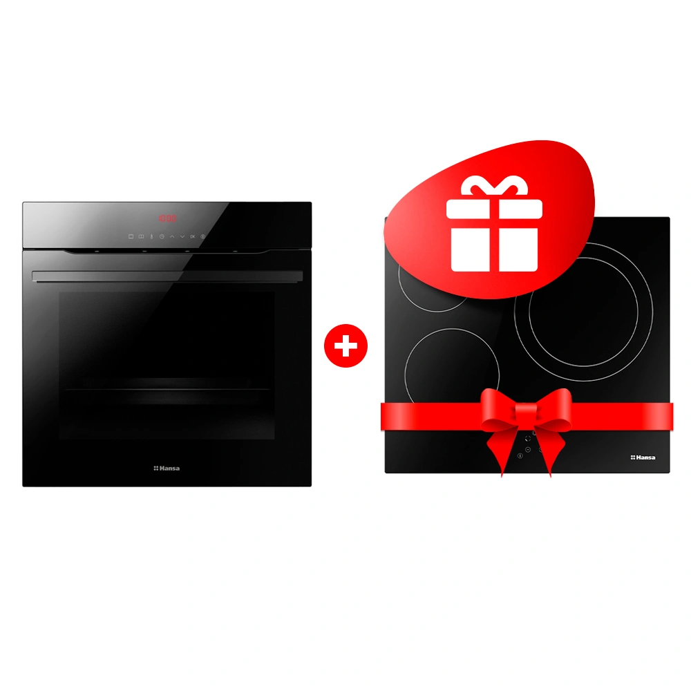Комплект Электрическая варочная поверхность Hansa BHC66206 + Встраиваемый духовой шкаф Hansa BOEB697688 