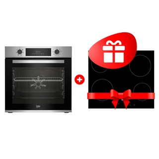 Жиынтық Beko электр пісіру беті HIC 64400 E + Встраиваемый духовой шкаф Beko BBIE12300XD 
