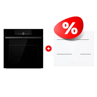 Жиынтық Gorenje электр пісіру беті ECT648ORAW + Gorenje кіріктірілетін электр пеші BOS6747A01BG 