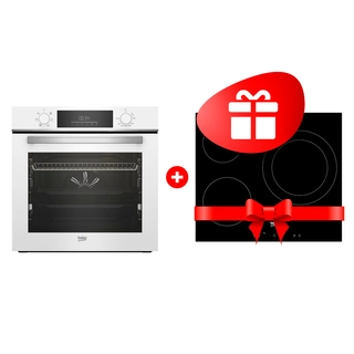 Комплект Электрическая варочная поверхность Beko HIC 63401 T + Встраиваемый духовой шкаф Beko BBIE18300W 