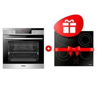 Комплект Электрическая варочная поверхность Hansa BHC66506 + Встраиваемый духовой шкаф Hansa BOEIS694097 