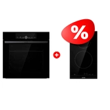 Комплект Электрическая варочная панель Gorenje ECT321BCSC + Встраиваемый духовой шкаф Gorenje BOS6747A01BG 