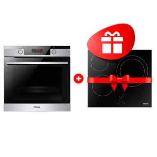 Комплект Электрическая варочная поверхность Hansa BHC66206 + Встраиваемый духовой шкаф Hansa BOEIS696605 
