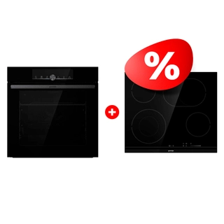 Жиынтық Gorenje электрлік пісіру беті ECS643BCSC + Gorenje кіріктірілетін электр пеші BOS6747A01BG 