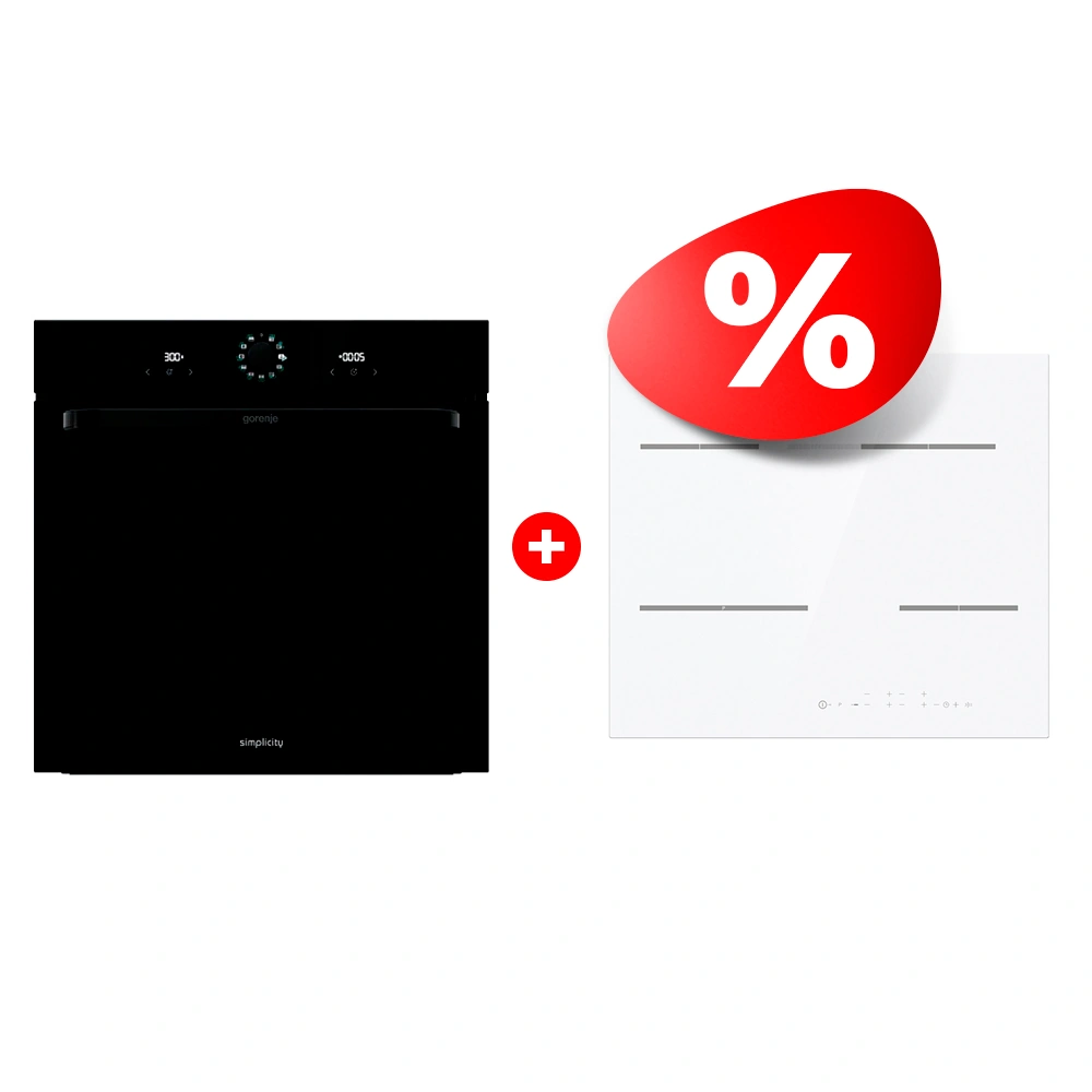 Жиынтық Gorenje электр пісіру беті ECT648ORAW + Встраиваемый духовой шкаф Gorenje BOS6737SYB 