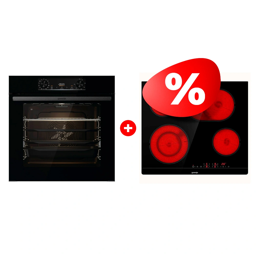 Комплект Электрическая варочная поверхность Gorenje ECT643BSC + Встраиваемый духовой шкаф Gorenje BPS6737E14BG 