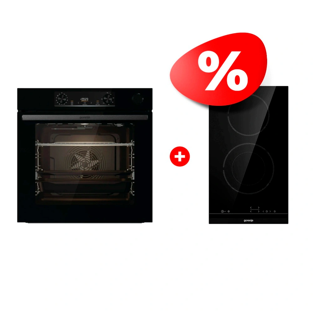 Комплект Электрическая варочная поверхность Gorenje ECT322BCSC + Встраиваемый духовой шкаф Gorenje BSA6737E15BG 