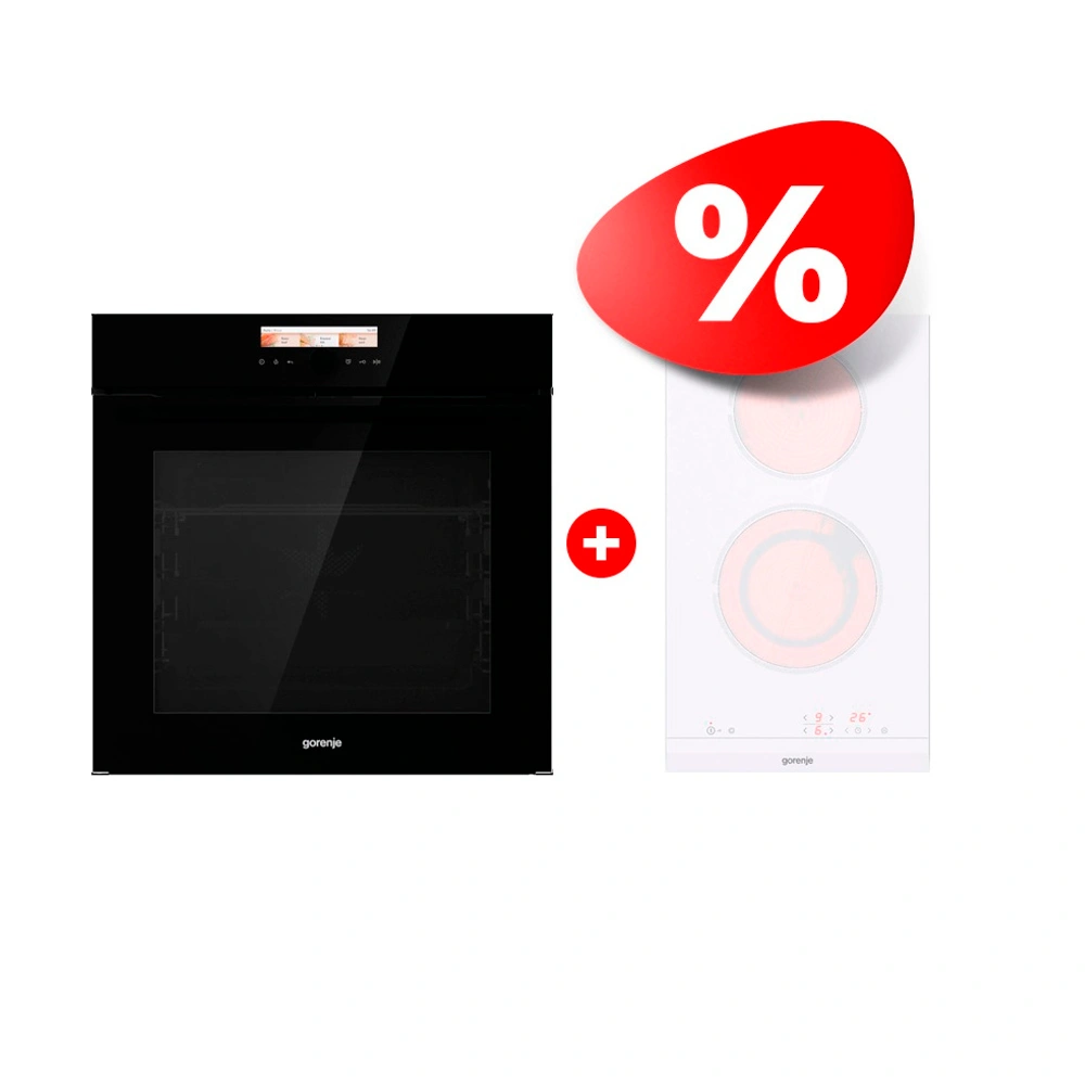 Жиынтық Gorenje электрлік пісіру беті ECT322WCS + Встраиваемый духовой шкаф Gorenje BOP798S37BG 